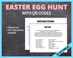 Easter Egg Hunt with QR Code Instructions