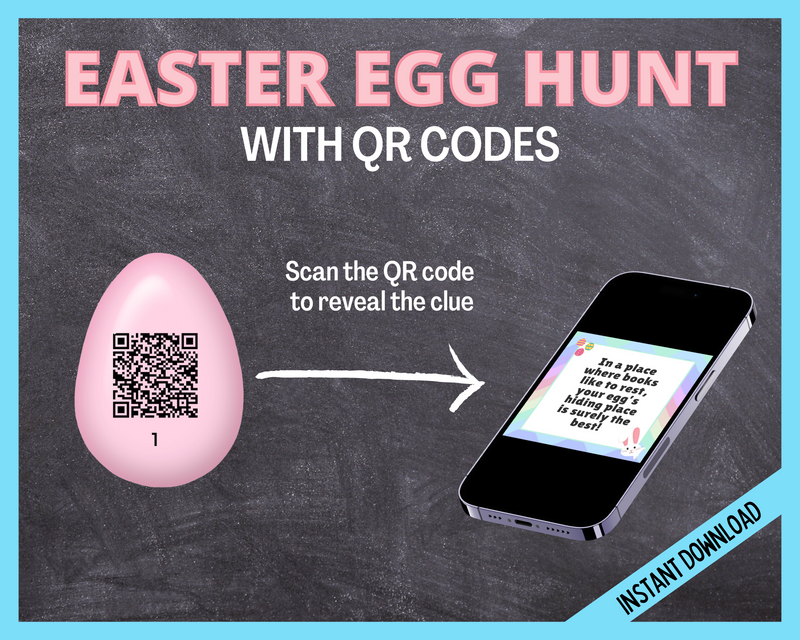 Easter Binary Code Easter Egg Hunt - QR Code | LittleHaloJ