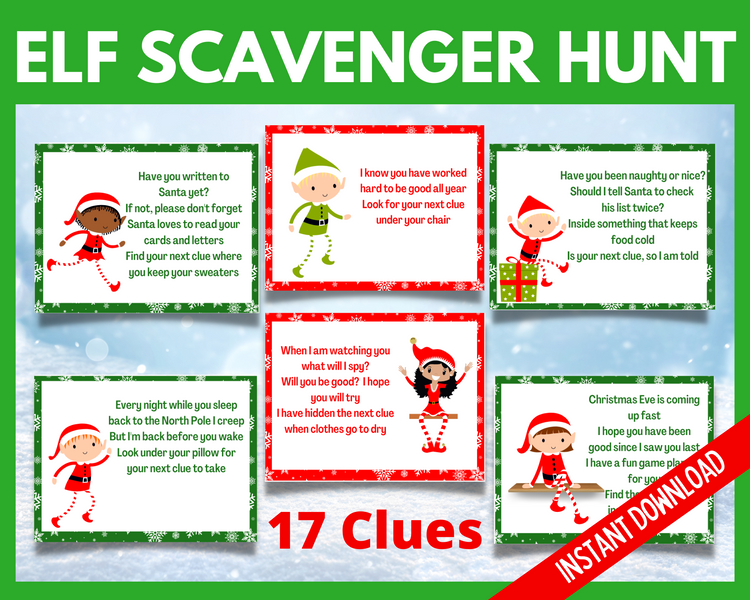 Elf Christmas Treasure Hunt