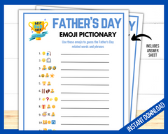 Printable Fathers Day Emoji Pictionary