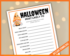 Halloween Who is Most Likely To Party Game
