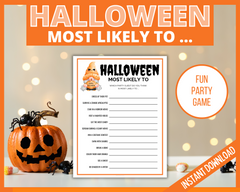 Halloween Most Likely To Printable Game
