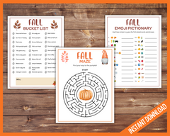 Fall Games and Activities printable pages