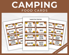 Camping Party Food Signs table cards