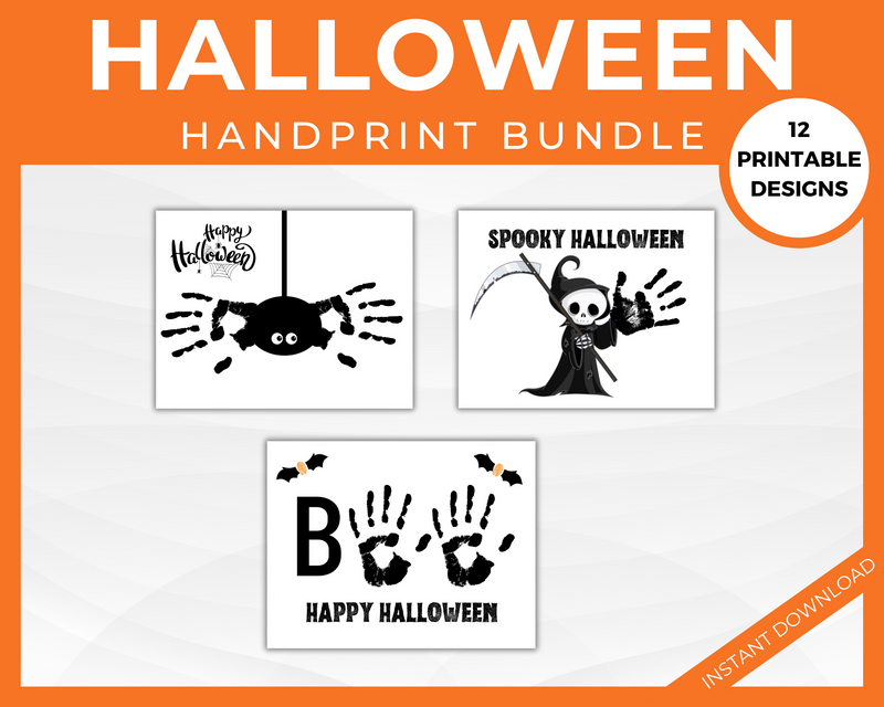 Halloween DIY printable keepsake handprint