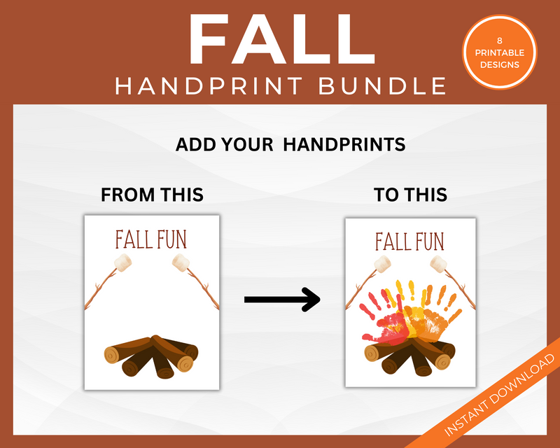 Printable Fall Handprint artwork
