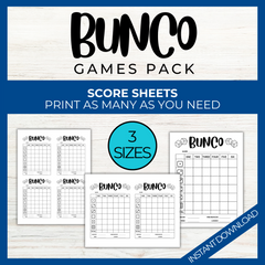 Bunco printable score sheets