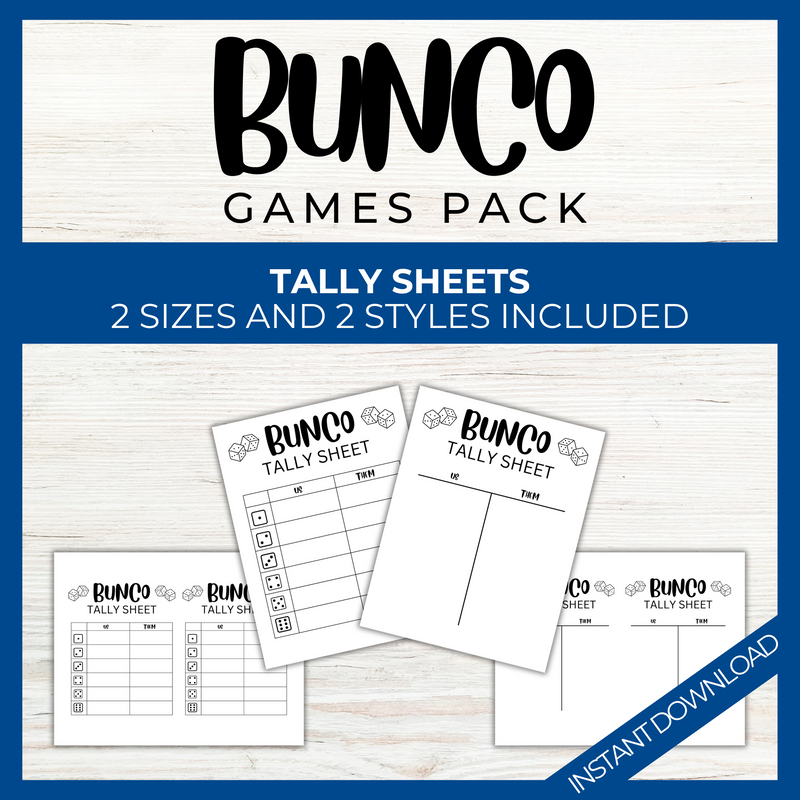 Bunco Printable Tally Sheet