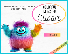Colorful Monster Clipart