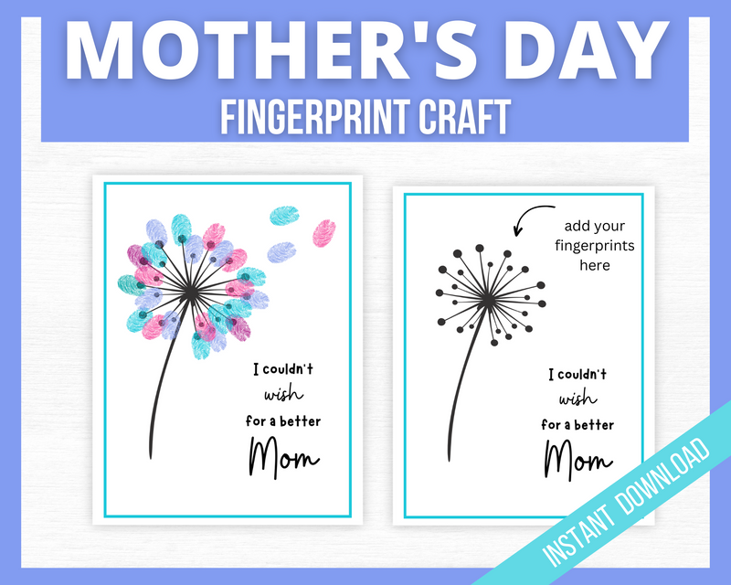 Mothers Day Fingerprint Craft LittleHaloJ