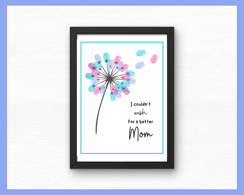 Printable Mothers Day Fingerprint Craft Card