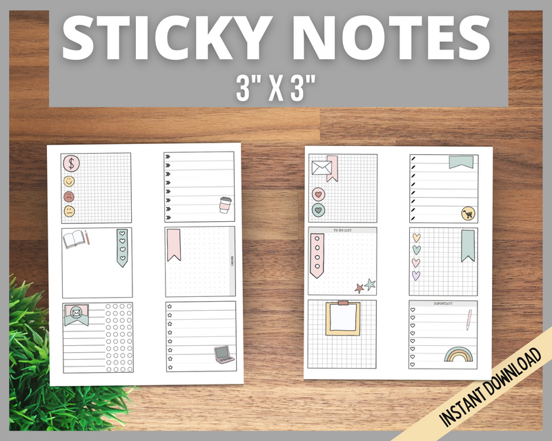 12 Essential Sticky Notes Printable Sticky Notes Template