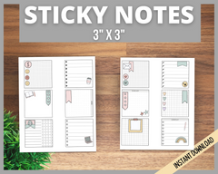 Printable Sticky Notes for planners