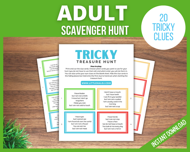 Adult Scavenger Hunt | LittleHaloJ