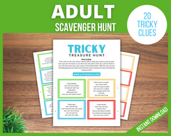 Adult Scavenger Hunt Printable