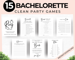 Printable Bachelorette Party Games Minimal clean