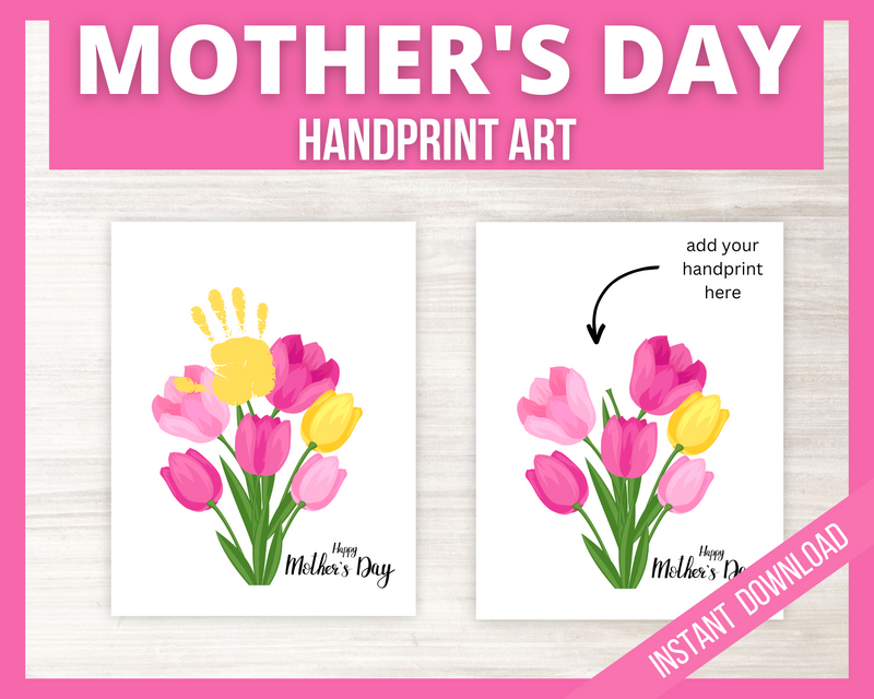 Mothers day handprint art