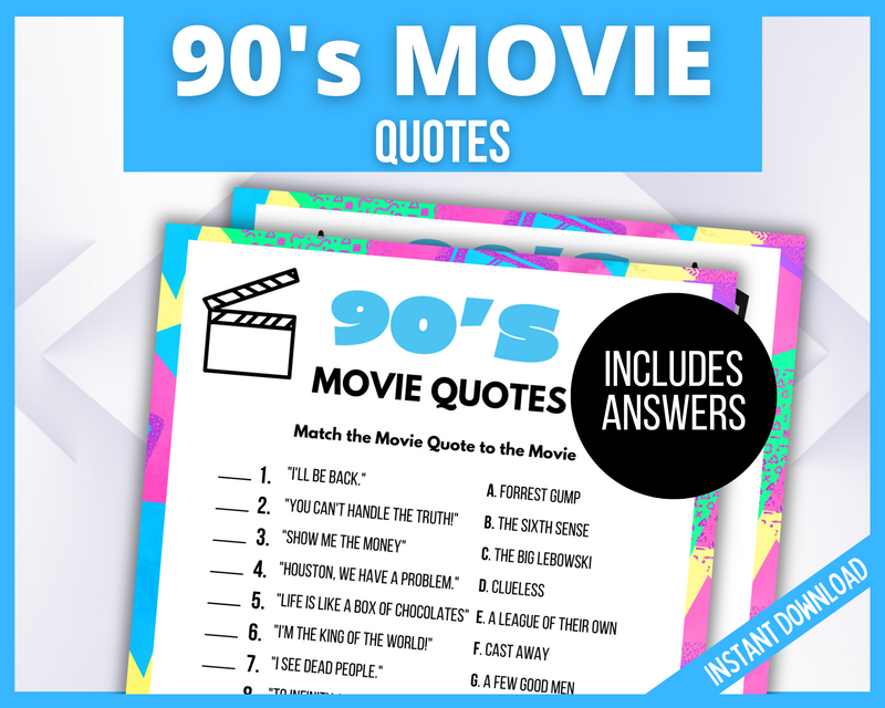 1990s match the movie quote quiz