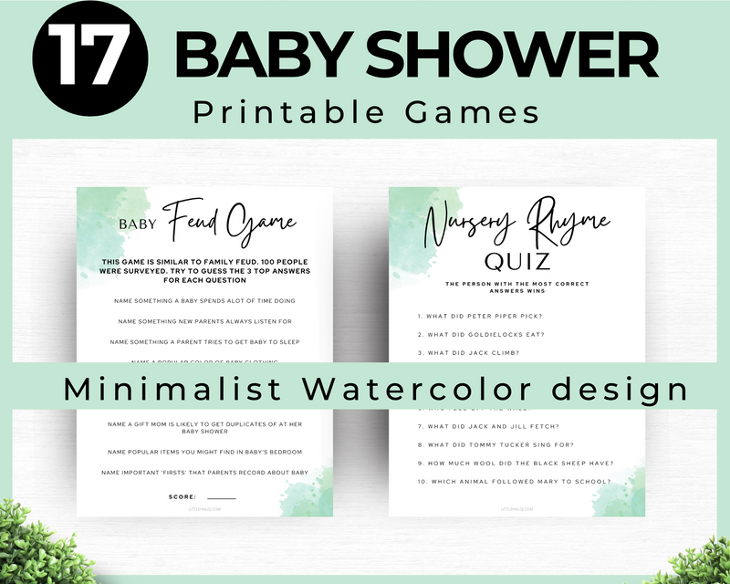 Modern Baby Shower Games Printable