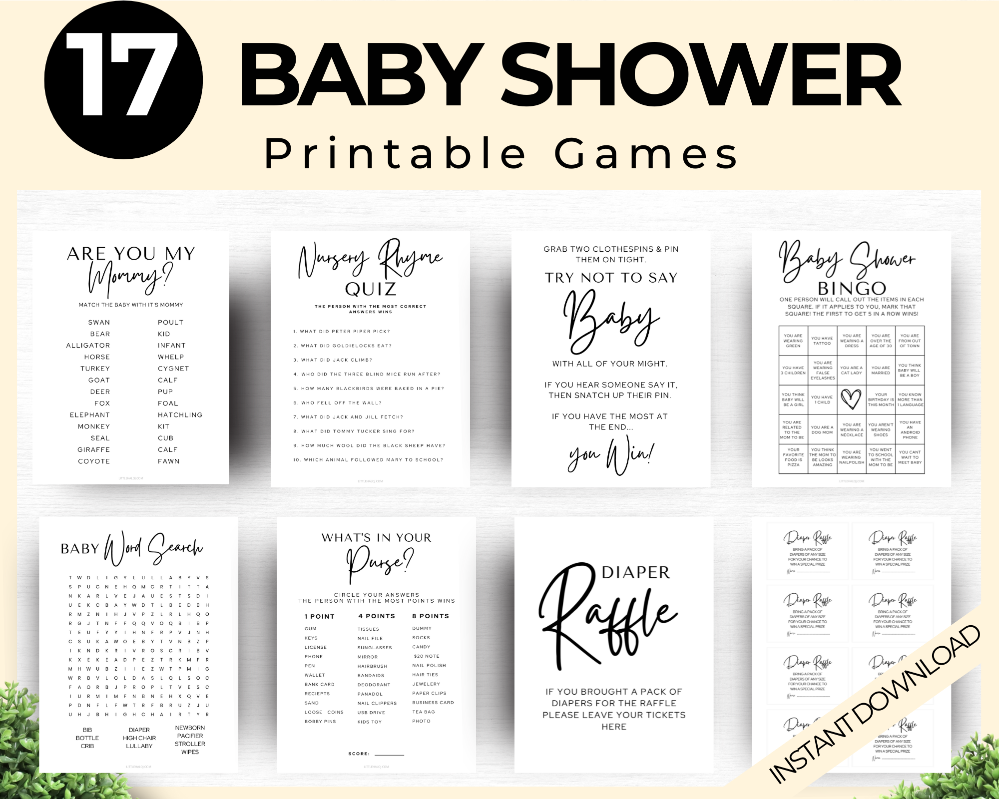 minimalist-baby-shower-games-littlehaloj for Free Printable Baby Shower Games Black And White Minimalist Baby Shower Games | LittleHaloJ for Free Printable Baby Shower Games Black And White
