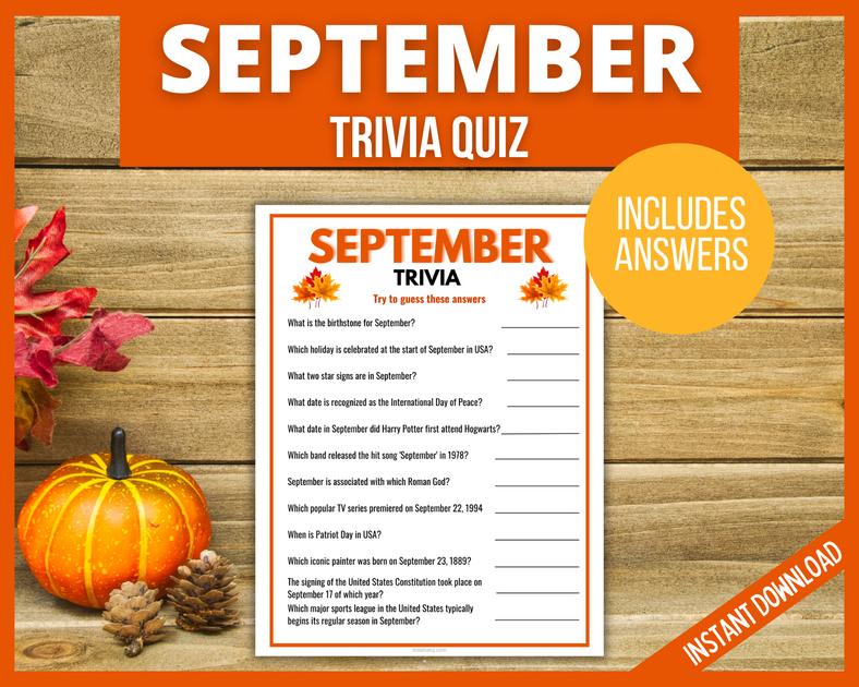 September Trivia | LittleHaloJ