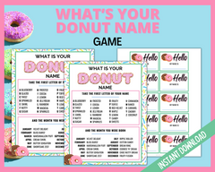 What's your donut name game