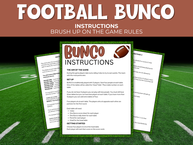 Football Bunco Pack