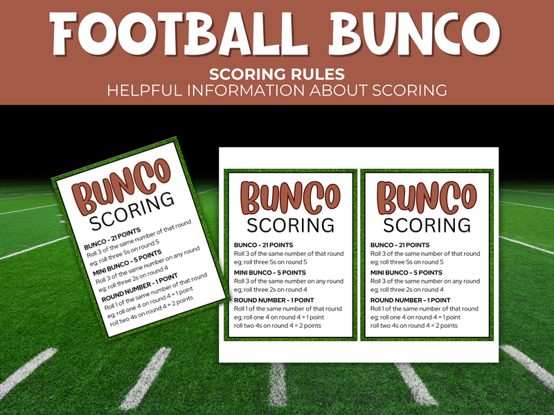 Football Bunco Pack