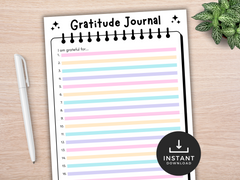 Daily Gratitude Journal Page