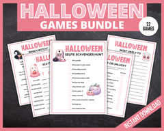 Pink Halloween Printable Party Games