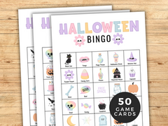 Printable Pastel Halloween Bingo Cards