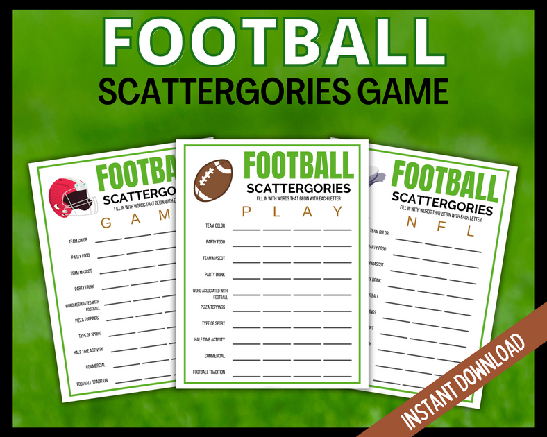 Football Scattergories | LittleHaloJ