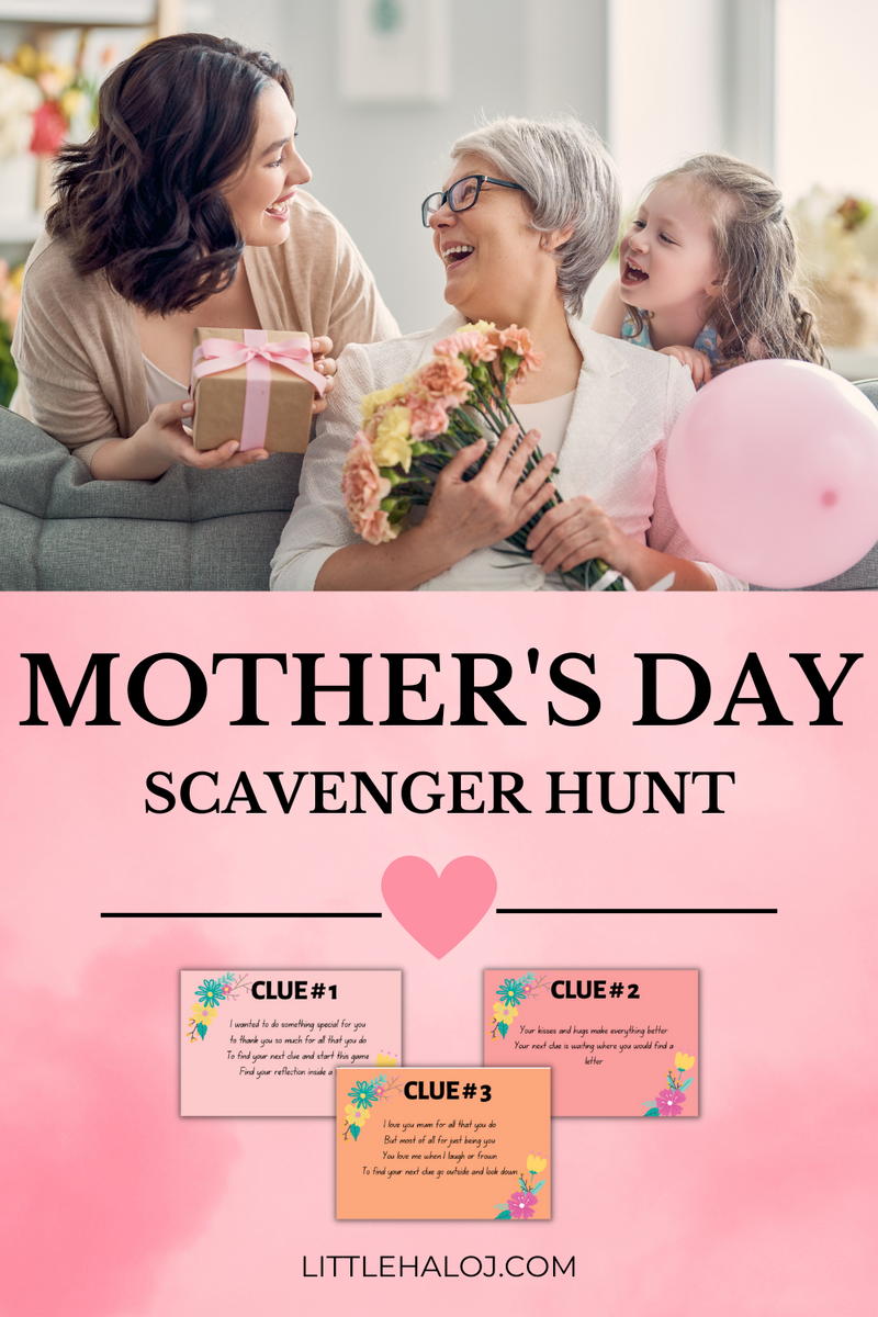 Mothers day scavenger hunt printable clues
