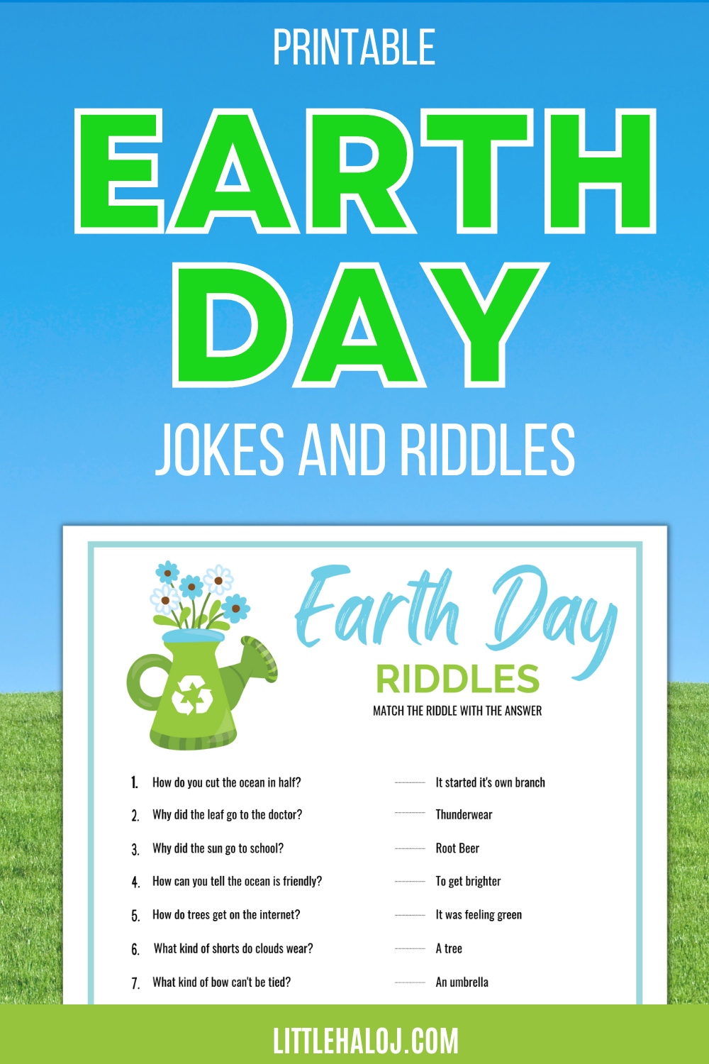 Printable Earth Day Riddles and Jokes