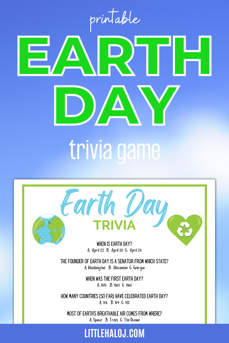 Earth Day Trivia Game Printable