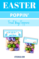 Blue Poppin by Easter Treat Bag Toppers