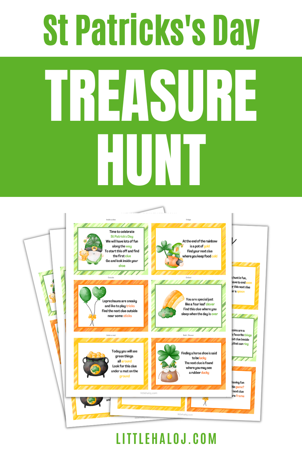 St Patricks Day Treasure Hunt Printable