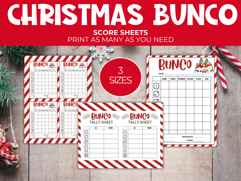 printable christmas bunco game