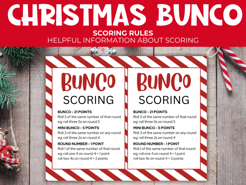 printable christmas bunco game