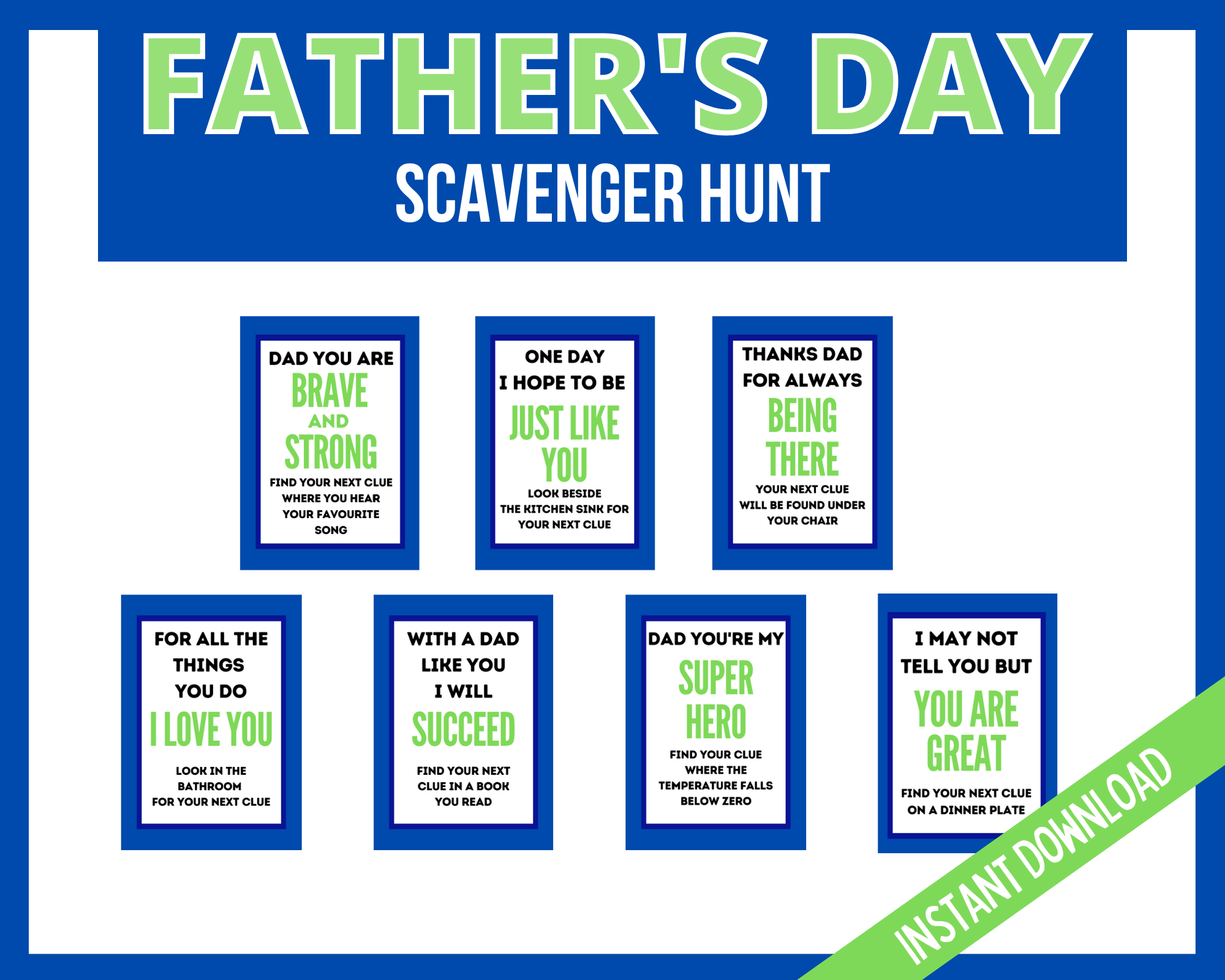 Fathers day best sale scavenger hunt ideas
