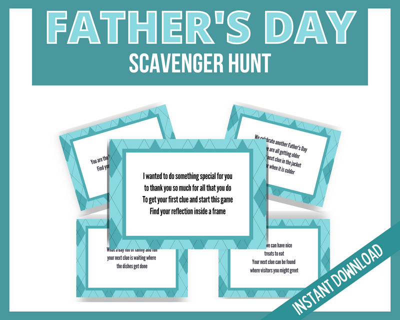 Printable fathers day scavenger hunt
