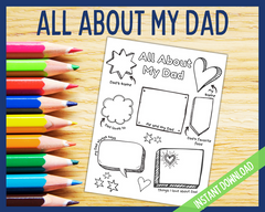 All about my Dad printable letter