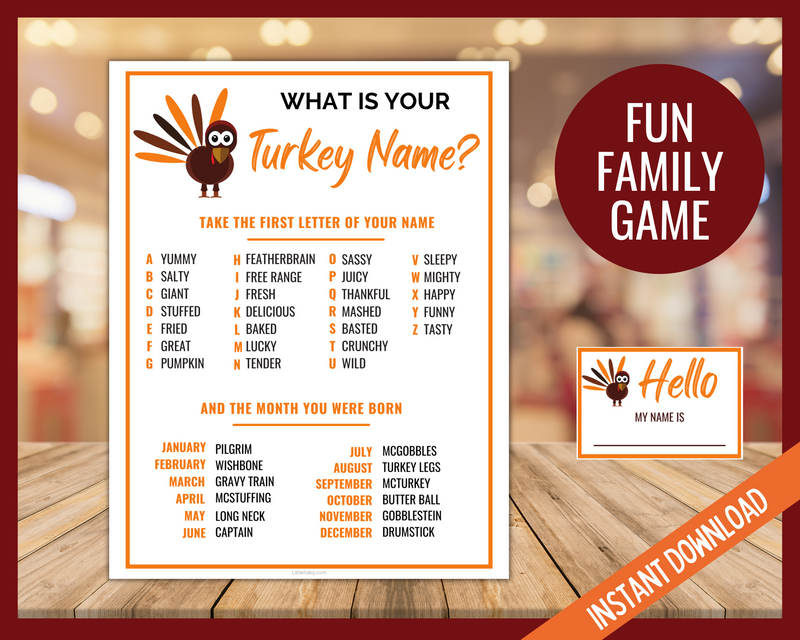 What's your turkey name
