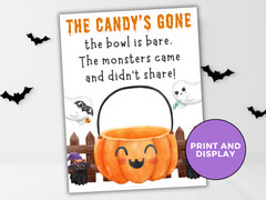 Halloween Out of Candy Sign