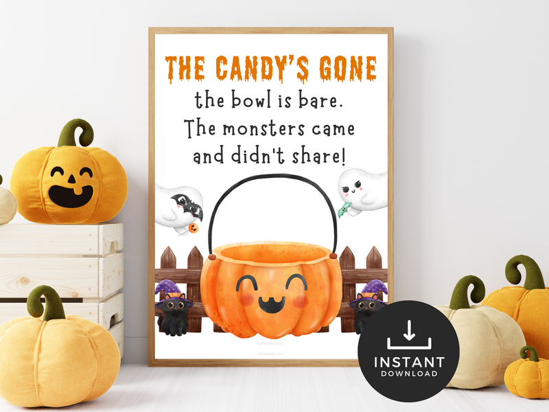 Halloween Out of Candy Sign