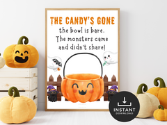 Halloween Out of Candy Sign