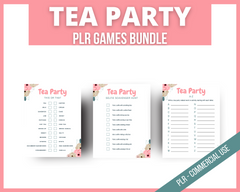 Editable Canva template tea party games