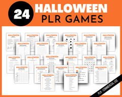 Printable PLR Commercial Use Halloween Games