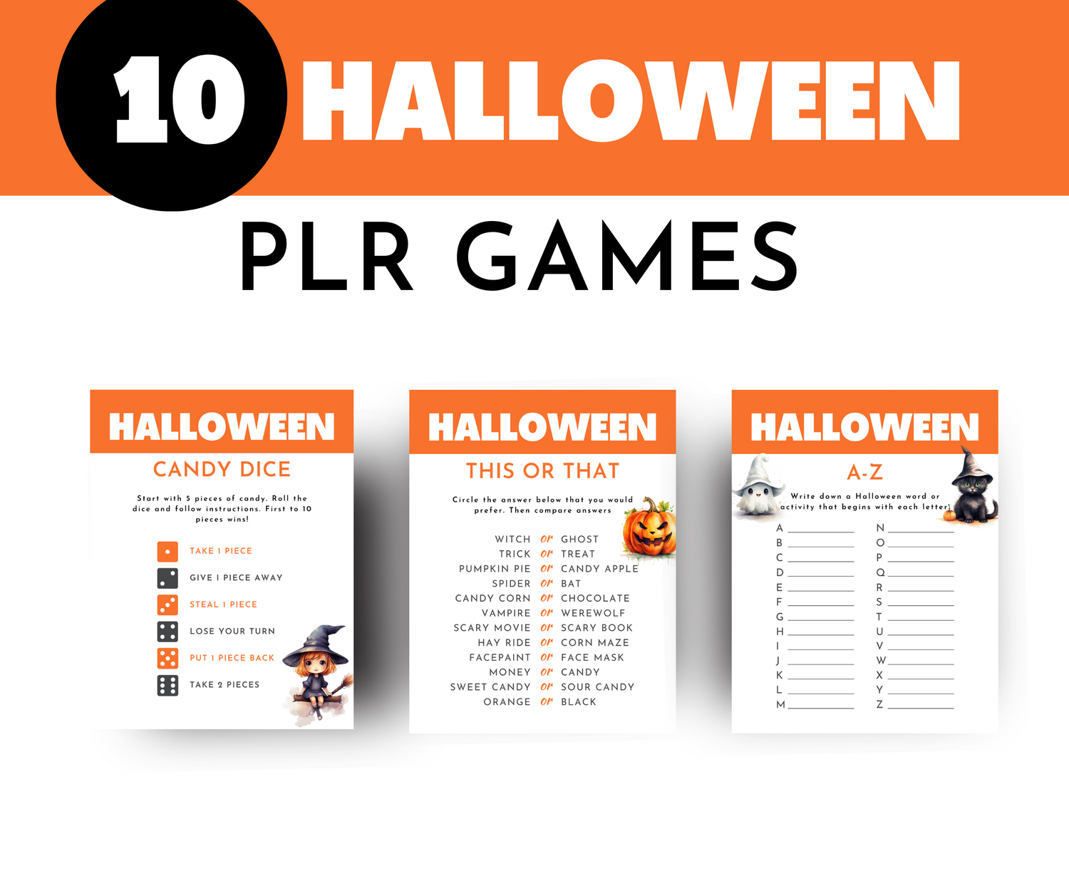 Halloween PLR Commercial Use Games