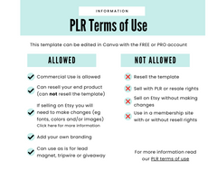 PLR Terms of Use